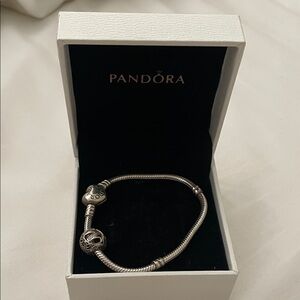Pandora Silver Heart Charm Bracelet